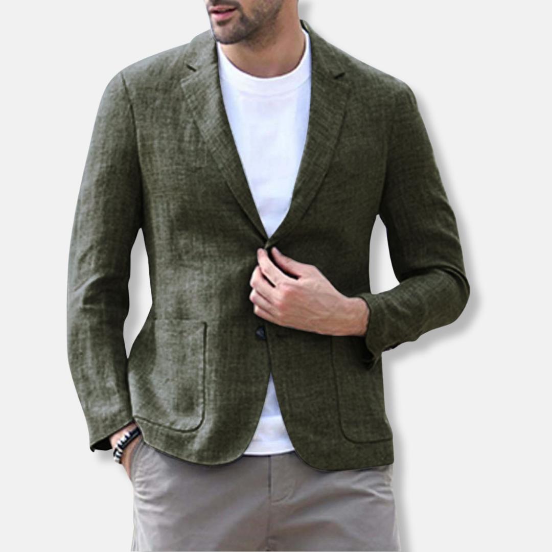 Men’s Blazer – Slim Fit – Breathable Blend – Single Breasted – Notch Lapel