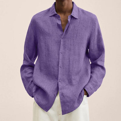 Men’s Button-Down Shirt – Relaxed Fit – Natural Fibers – Lightweight Casual Wear