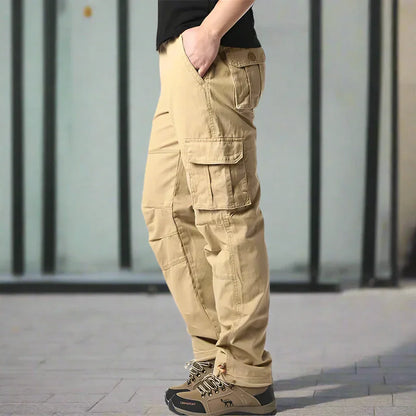 Men’s Cargo Pants – Relaxed Fit – Natural Fibers – Utility Pockets – Full Length