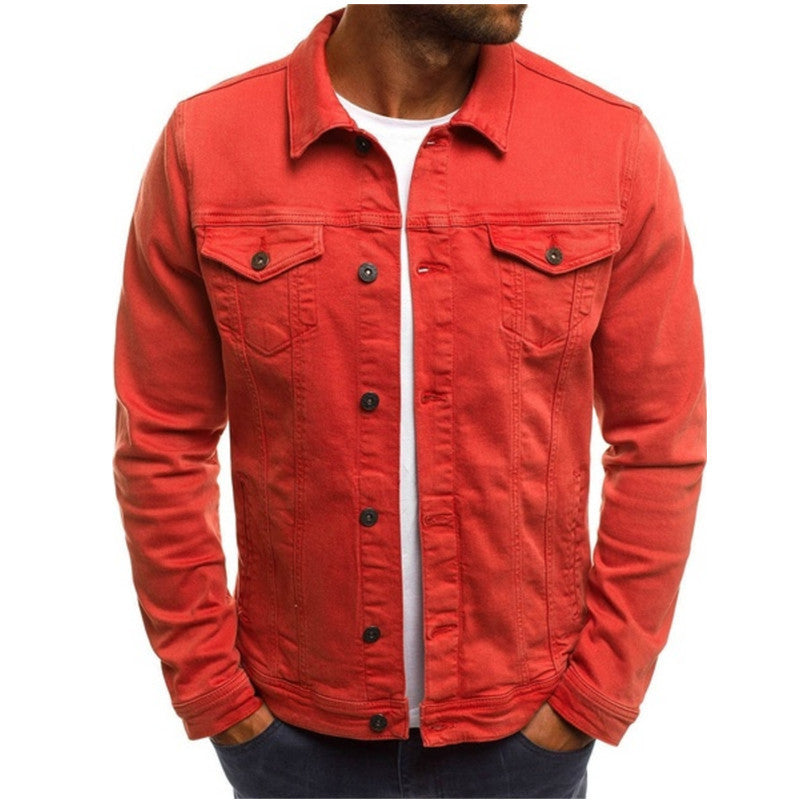 Men’s Denim Jacket – Structured Regular Fit – Button-Up – Chest Pockets – Durable Fabric