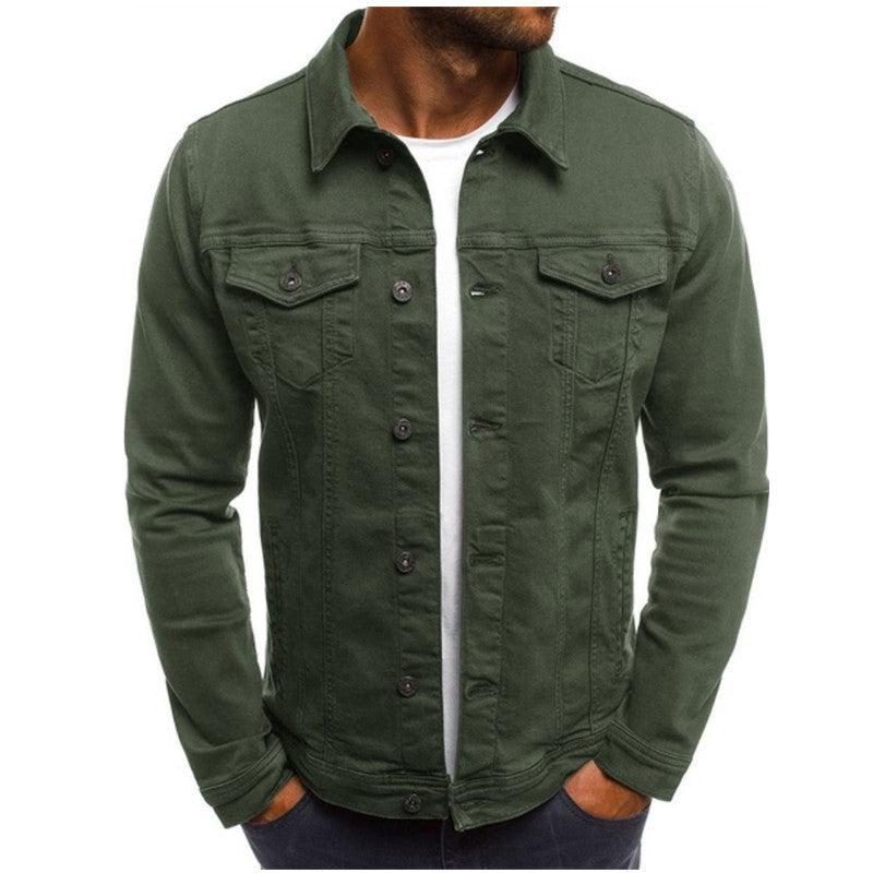 Men’s Denim Jacket – Structured Regular Fit – Button-Up – Chest Pockets – Durable Fabric