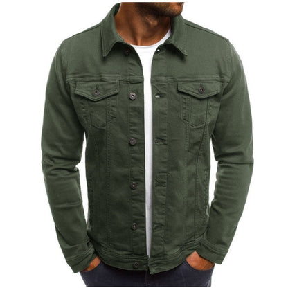 Men’s Denim Jacket – Structured Regular Fit – Button-Up – Chest Pockets – Durable Fabric
