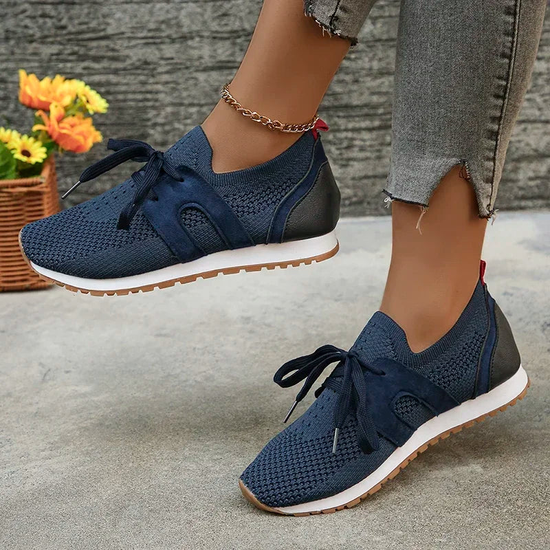 Women’s Sneakers – Knit Upper – Streamlined Fit – Breathable Casual Comfort