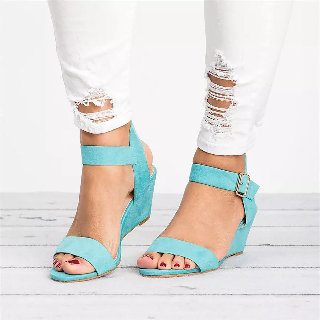 Women’s Wedge Sandals – Open Toe – Adjustable Strap – Casual Style