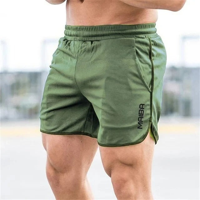Men’s Swim Trunks – Slim Fit – Stretch Quick-Dry Fabric – Mid-Thigh – Elastic Waistband