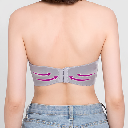 Women’s Strapless Push-Up Bra – Seamless Fit – Molded Cups – Invisible Under Clothing