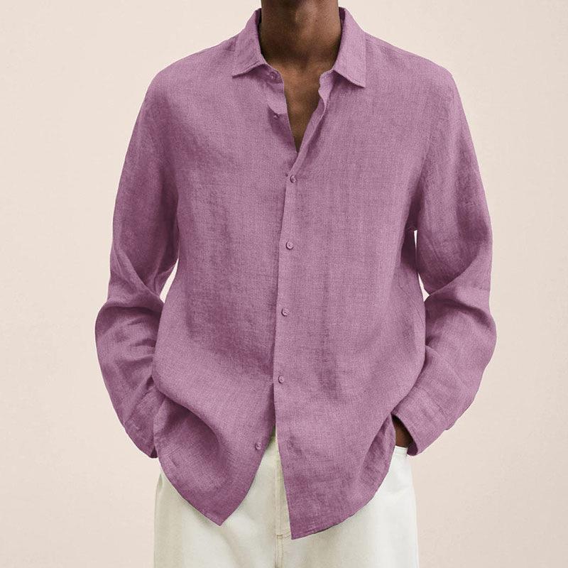 Men’s Button-Down Shirt – Relaxed Fit – Natural Fibers – Lightweight Casual Wear