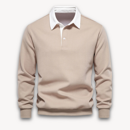 Men’s Polo Sweater – Soft Knit – Regular Fit – Long Sleeve Smart Casual Top