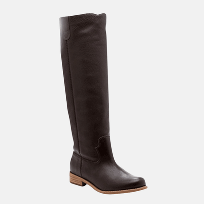 Isla Knee-Length Knee-High Boots | Almond Toe Low Block Heel Boots
