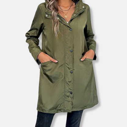 Women’s Windbreaker Jacket – Lightweight Wind Resistant – Relaxed Fit with Hood