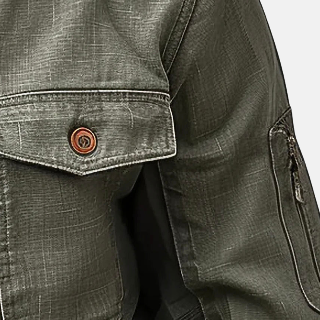 Men’s Bomber Jacket – Cotton – Relaxed Fit – Zip Front – Ribbed Trim – Utility Pockets