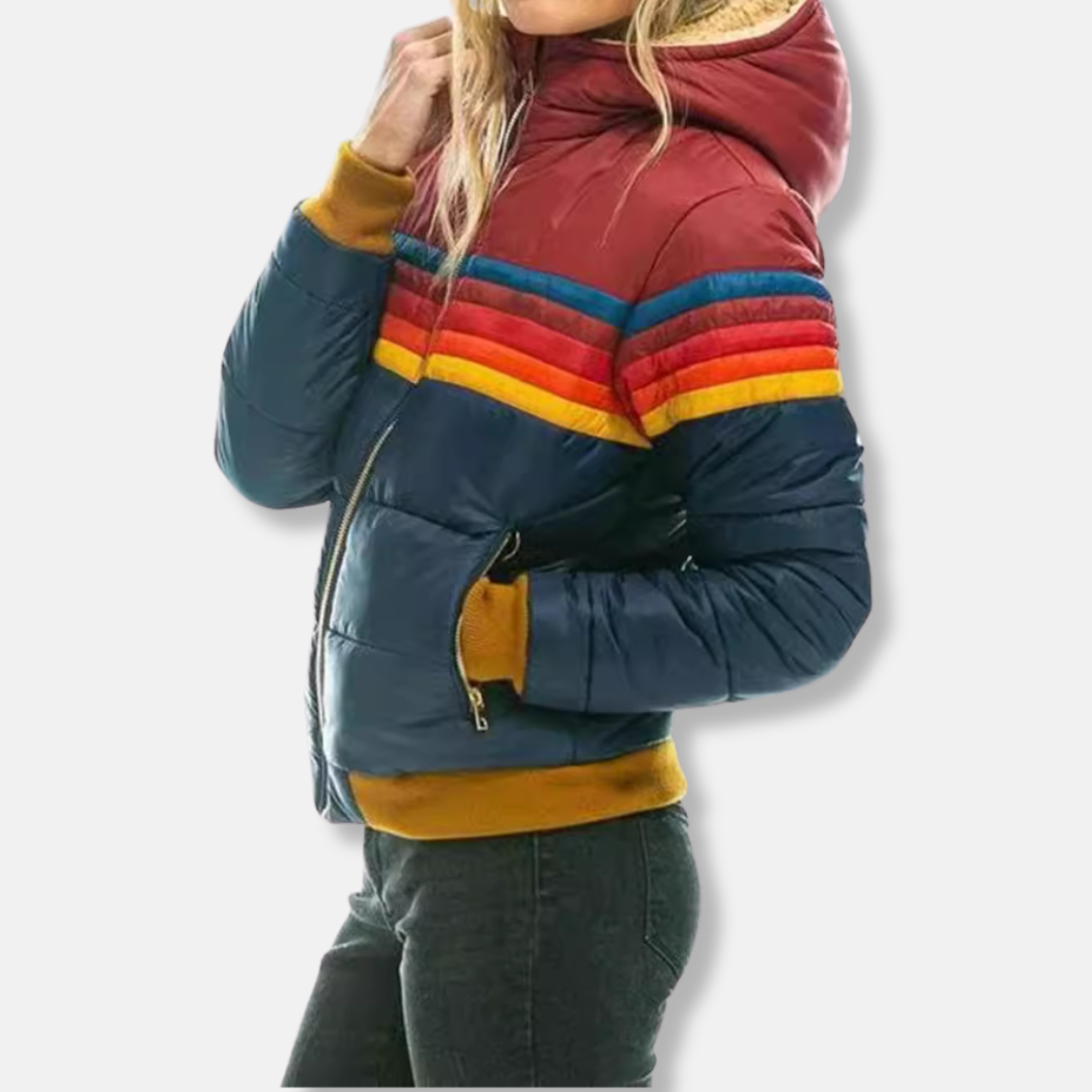 Sofia Vintage Colorful Puffer Jacket