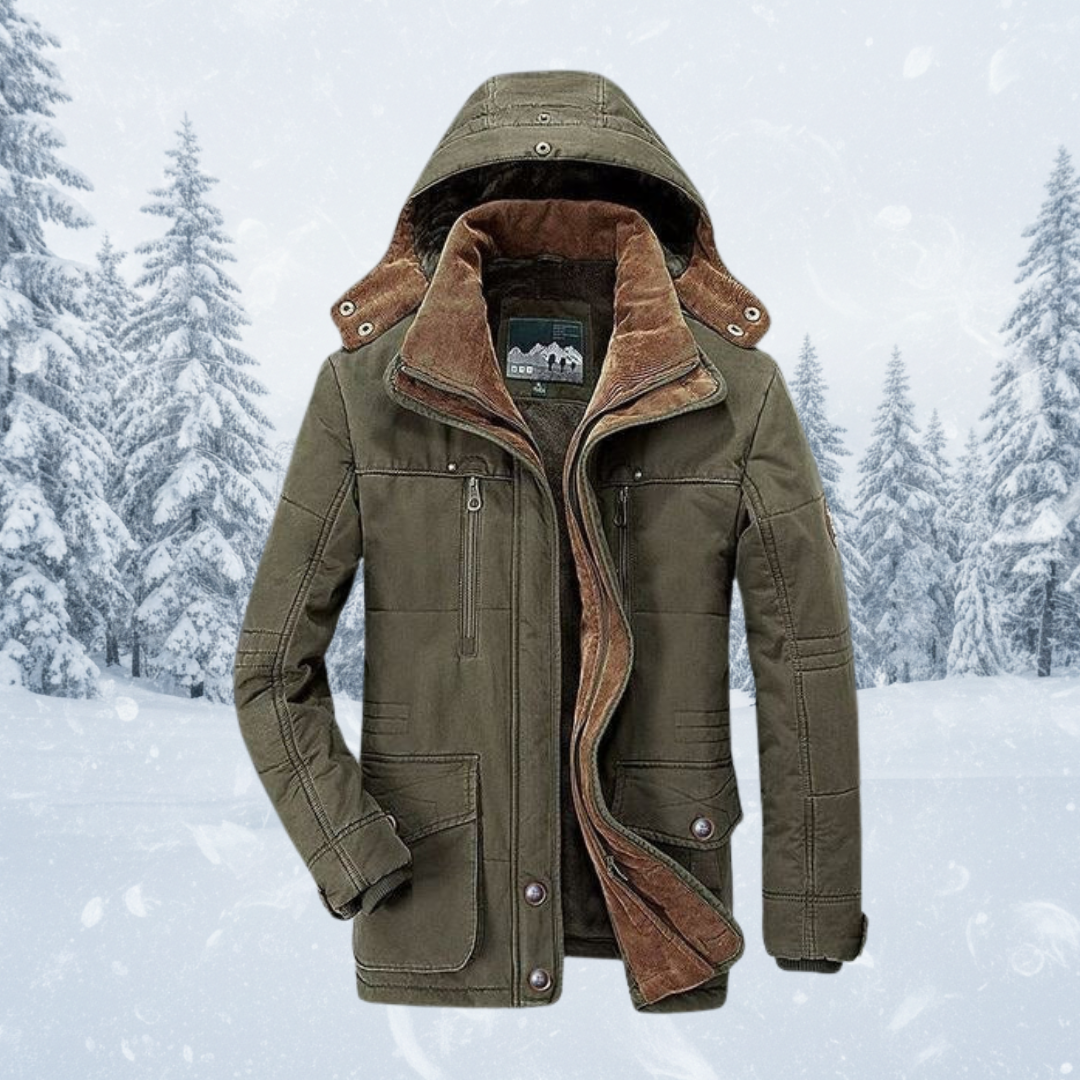 Theodore Quilted Utility Jacket | Hooded Button Front Utility Jacket