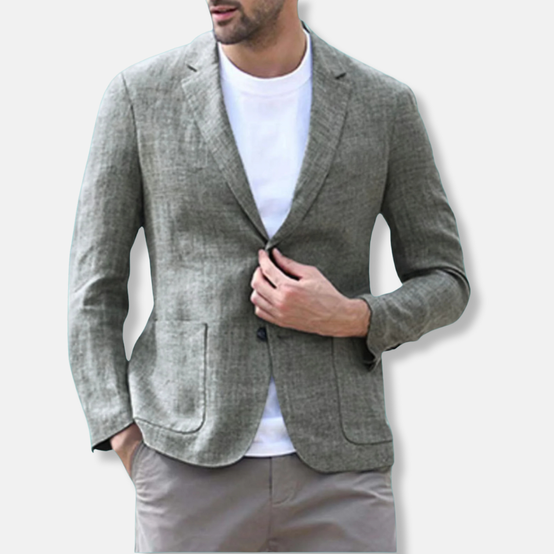 Men’s Blazer – Slim Fit – Breathable Blend – Single Breasted – Notch Lapel