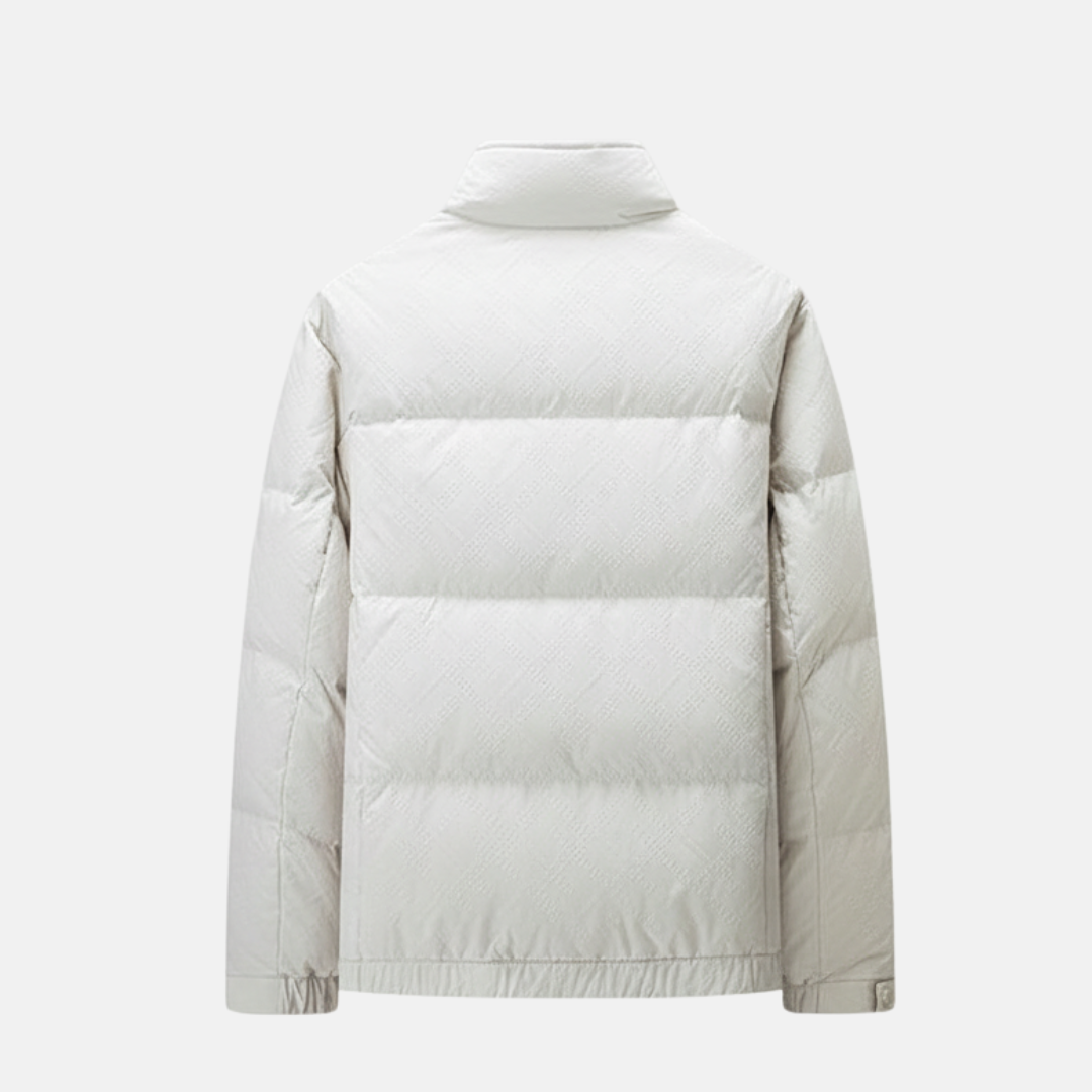 Theodore Quilted Down Jacket | Stand Collar Relaxed Fit Jacket
