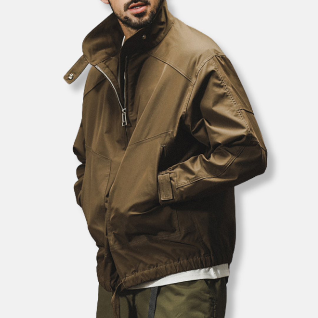 Men’s Outdoor Jacket – Windproof Water-Resistant – Relaxed Fit – Utility Design