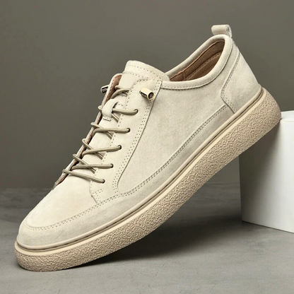 Men’s Low-Top Trainers – Suede Finish – Lace-Up – Cushioned Ankle – Casual Wear