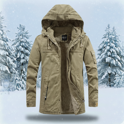 Leonardo Regular Fit Hooded Jacket | Fur Lined Zip Front Jacket