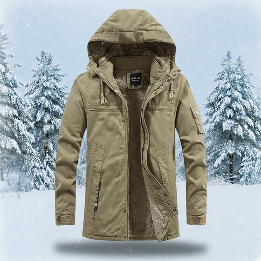 Leonardo Regular Fit Hooded Jacket | Fur Lined Zip Front Jacket