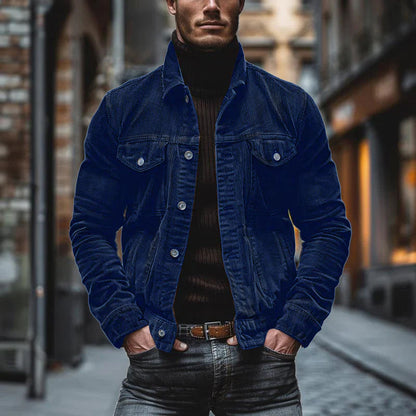 Men’s Jacket – Structured Fit – Lapel Collar – Chest Flap Pockets