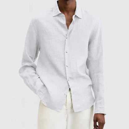 Men’s Button-Up Shirt – Relaxed Fit – Long Sleeve – Breathable Natural Fibers