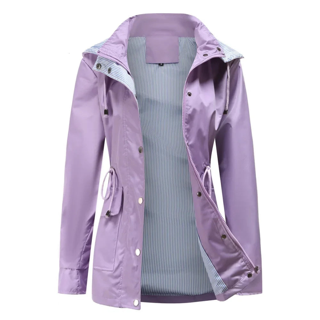 Women’s Trench Coat – Waterproof – Tailored Fit – Adjustable Waist – Zip & Snap Closure
