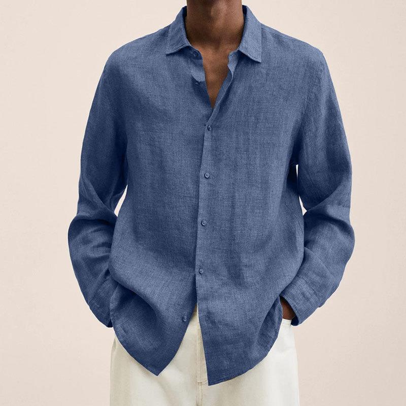 Men’s Button-Down Shirt – Relaxed Fit – Natural Fibers – Lightweight Casual Wear