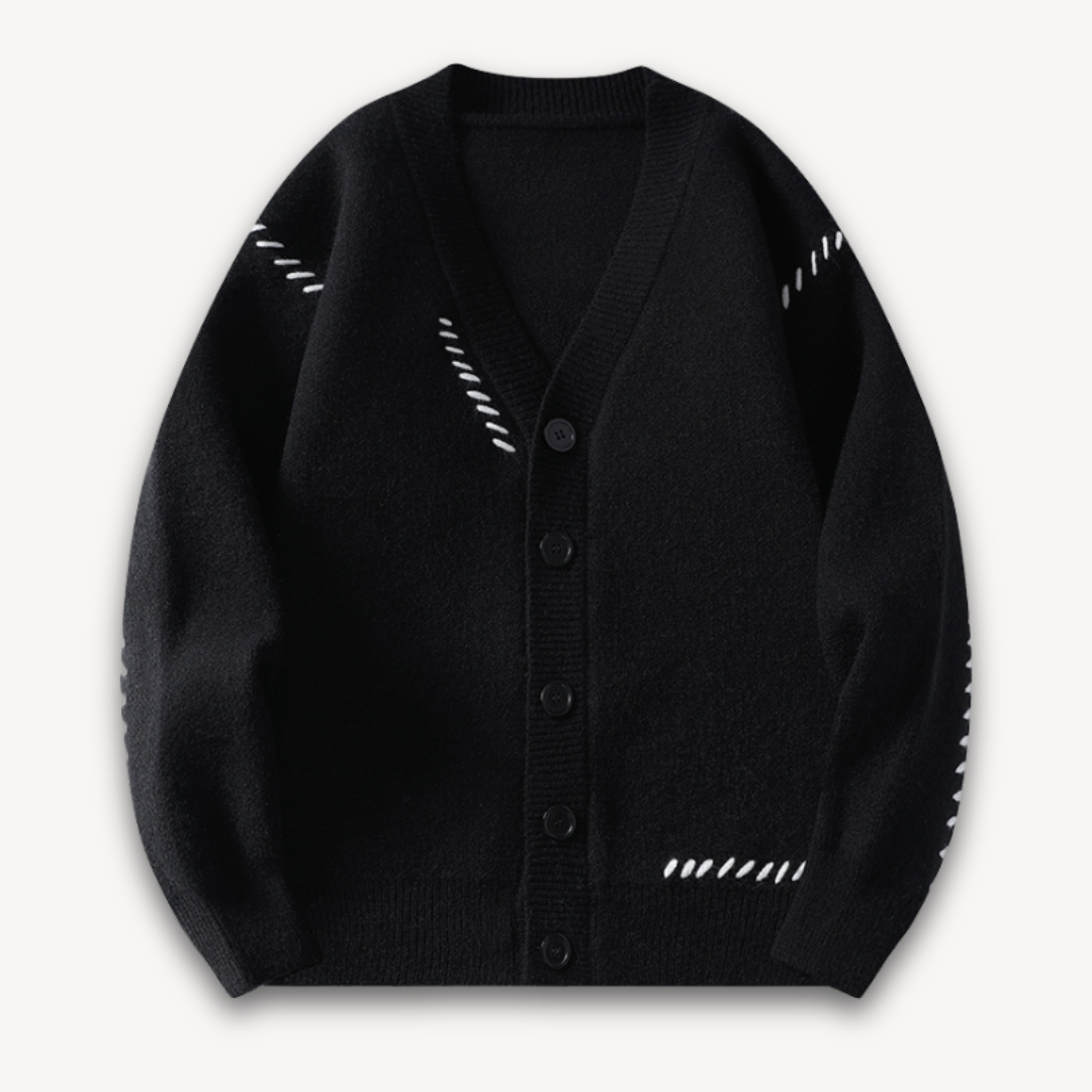 Men’s Knitted Cardigan – Oversized Fit – Soft Knit – Button-Up – Mid-Length Casual Layering