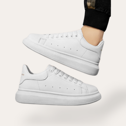 Men’s Sneakers – Smooth Leather – Low Top – Lace-Up