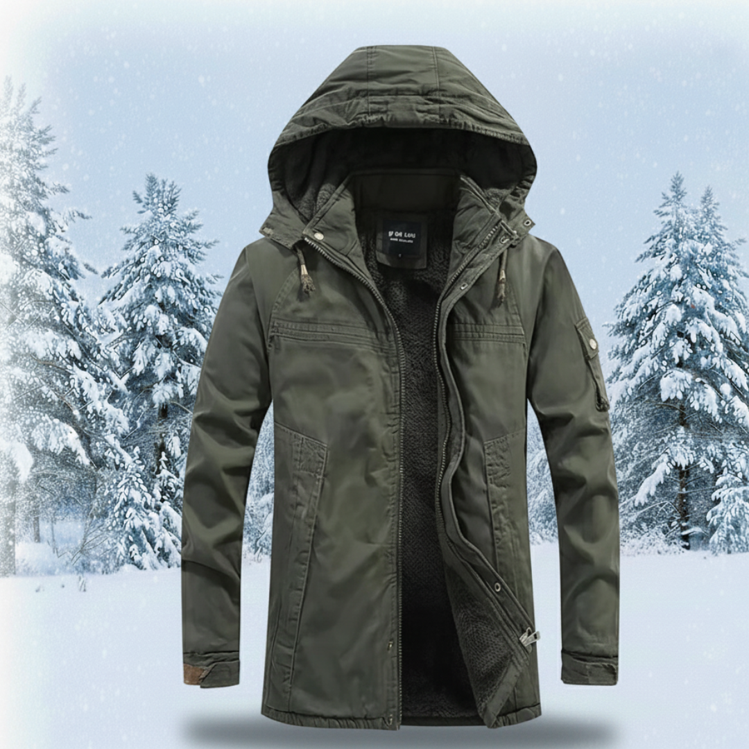 Leonardo Regular Fit Hooded Jacket | Fur Lined Zip Front Jacket