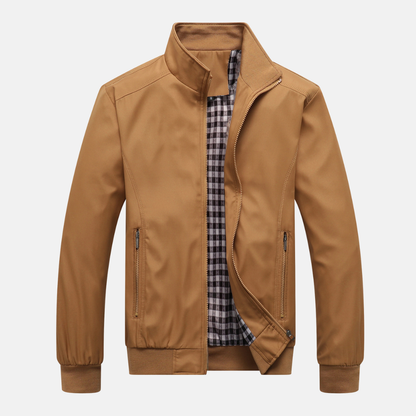 Men’s Bomber Jacket – Stand Collar – Ribbed Cuffs – Zip Pockets