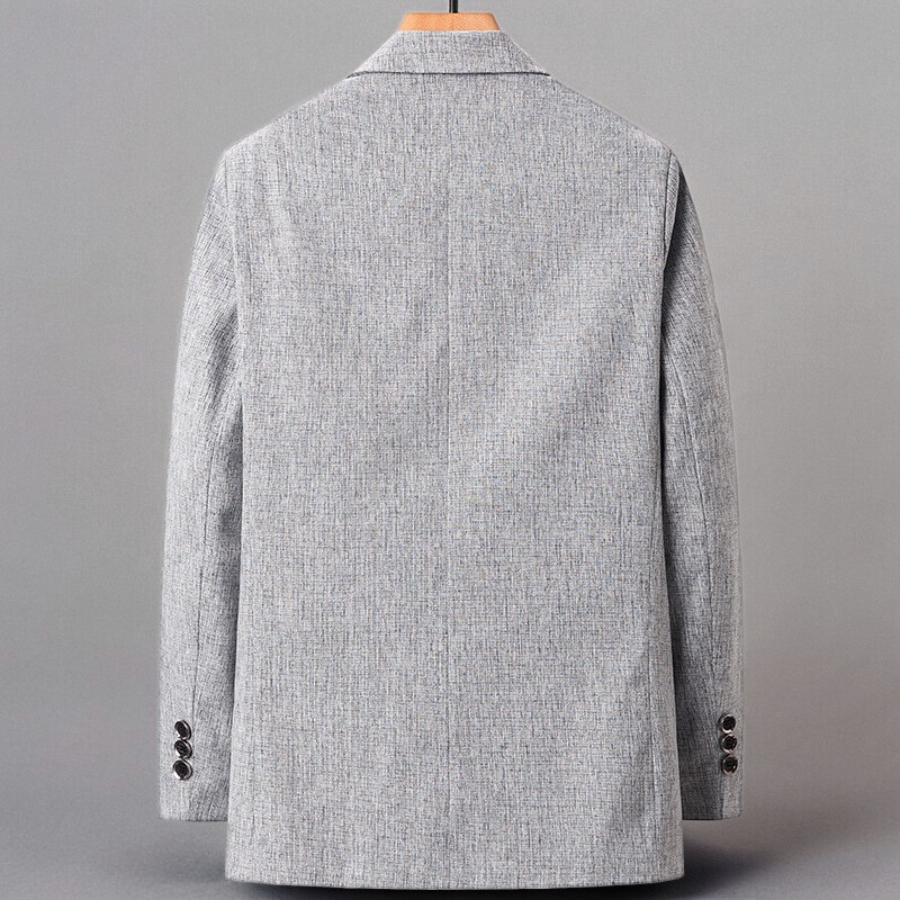 Men’s Blazer – Structured Fit – Wool Blend – Notch Lapel – Two-Button Closure