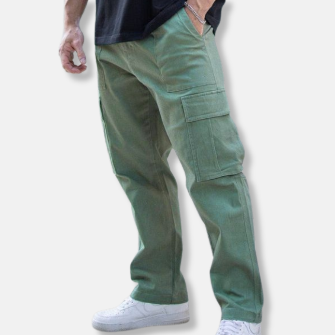 Theodore Loose Fit Cargo Pants | Cargo Pockets Full-Length Pants