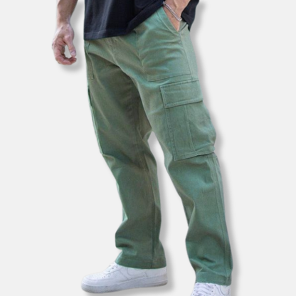 Theodore Loose Fit Cargo Pants | Cargo Pockets Full-Length Pants