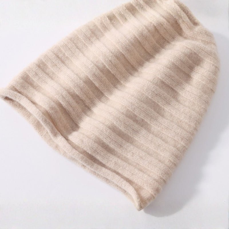 Olivia Ribbed Relaxed Fit Beanie | Solid Head Coverage Beanie