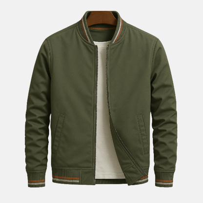 Men’s Bomber Jacket – Regular Fit – Zip-Up with Ribbed Trim and Pockets