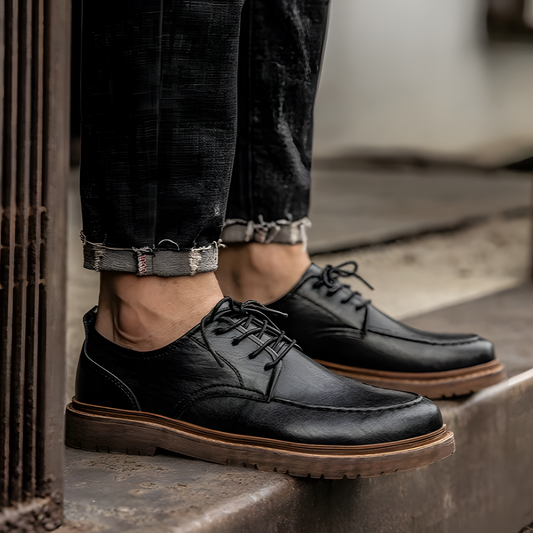 Men’s Dress Shoes – Polished Leather – Sleek Lace-Up – Classic Formal Fit
