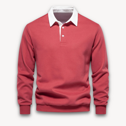 Men’s Polo Sweater – Soft Knit – Regular Fit – Long Sleeve Smart Casual Top