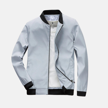 Men’s Bomber Jacket – Regular Fit – Wind-Resistant – Ribbed Trim – Zip Front