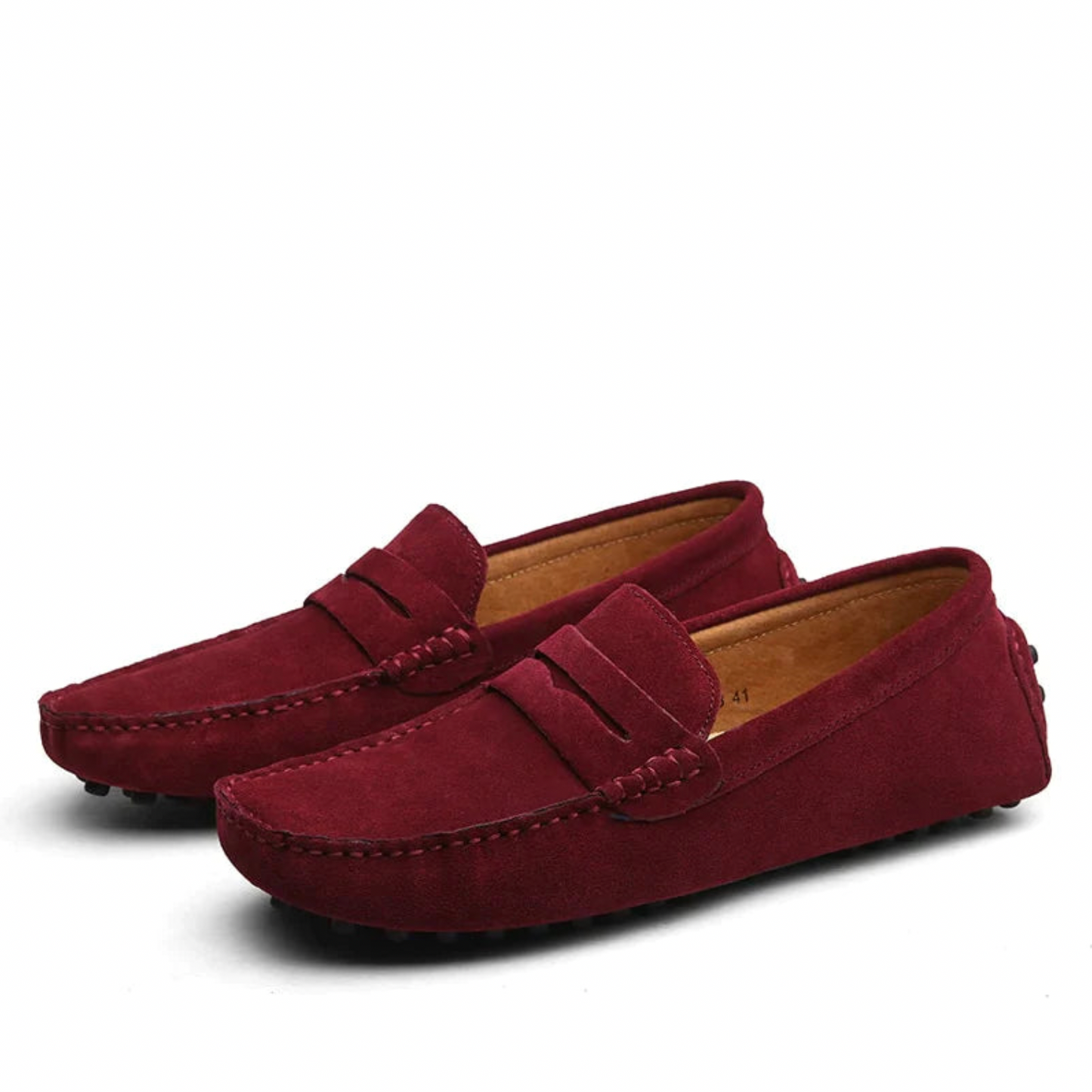 Men’s Loafers – Suede Look – Penny Strap – Slip-On – Low Profile Casual Fit