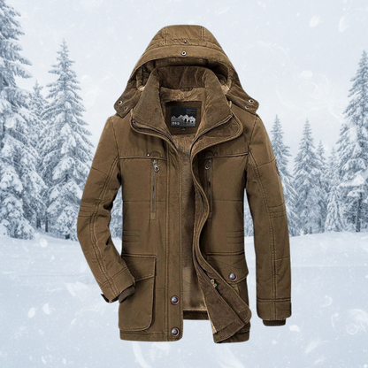 Theodore Quilted Utility Jacket | Hooded Button Front Utility Jacket