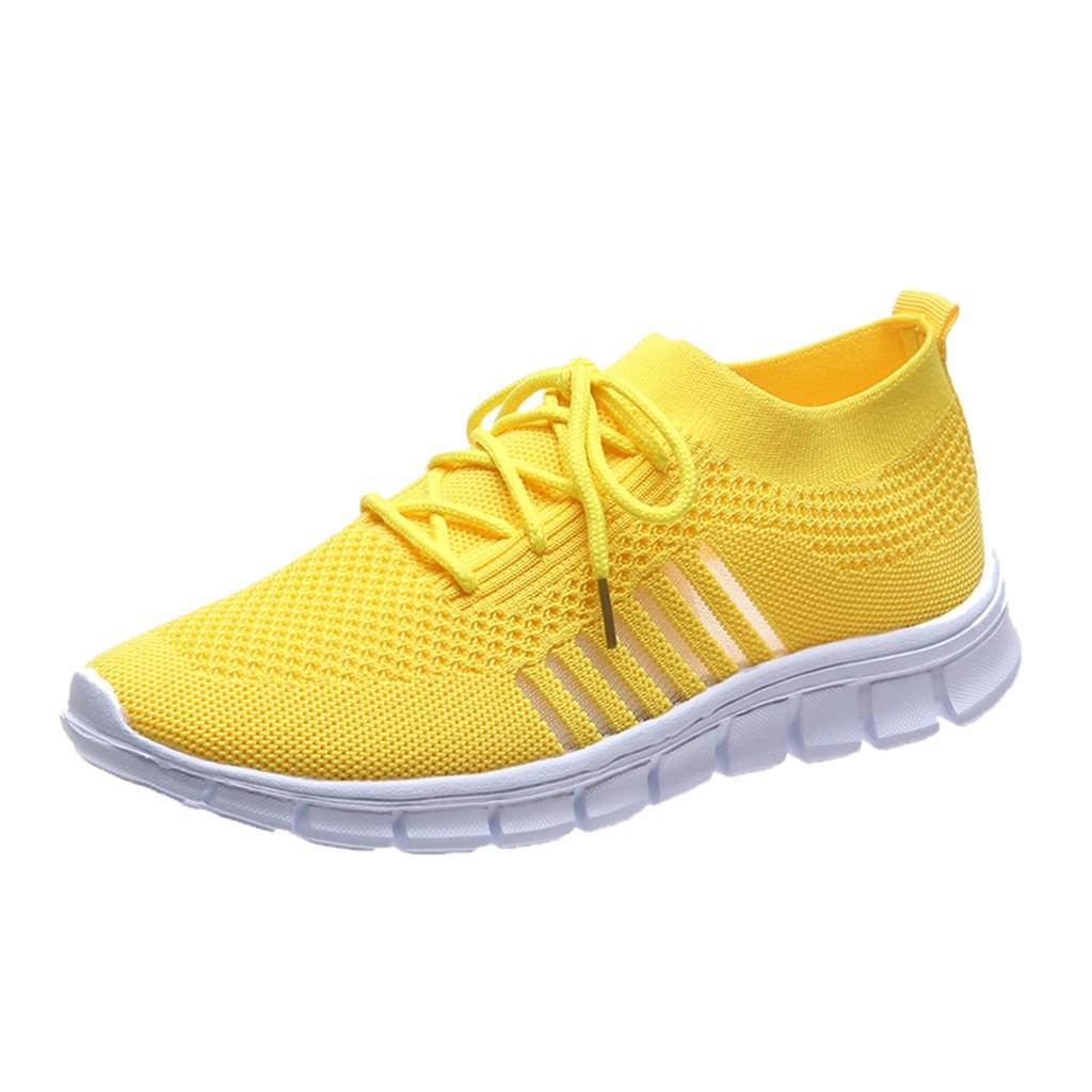 Women’s Sneakers – Breathable Mesh – Sock-Like Fit – Cushioned Sole – Lace-Up Design