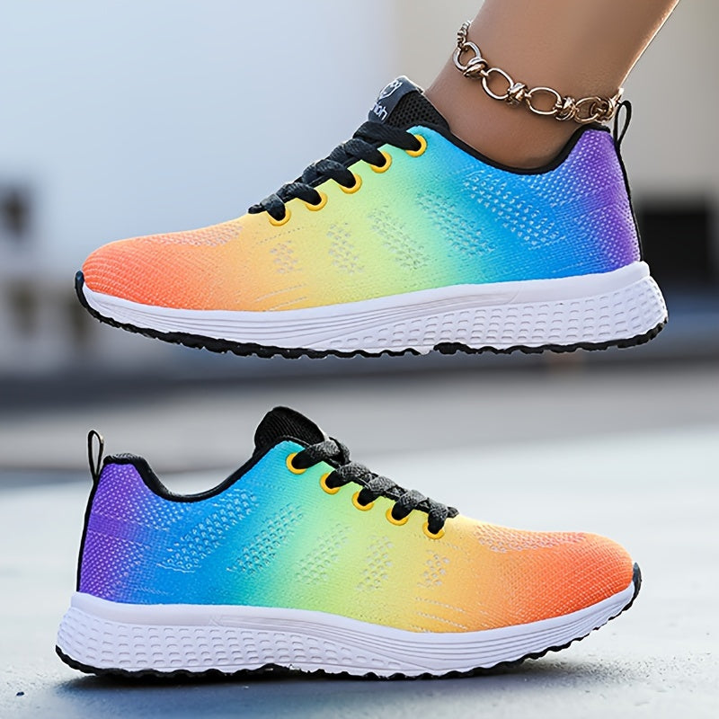 Women’s Sports Shoes – Soft Knit – Low Top – Lace-Up Fit