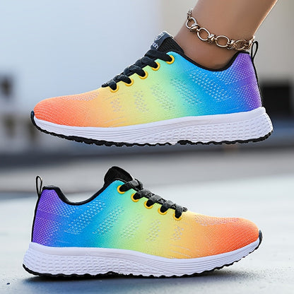 Women’s Sports Shoes – Soft Knit – Low Top – Lace-Up Fit