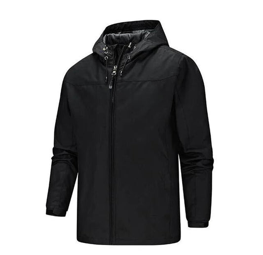 Men’s Rain Jacket – Water-Resistant – Regular Fit – Hooded – Adjustable Cuffs