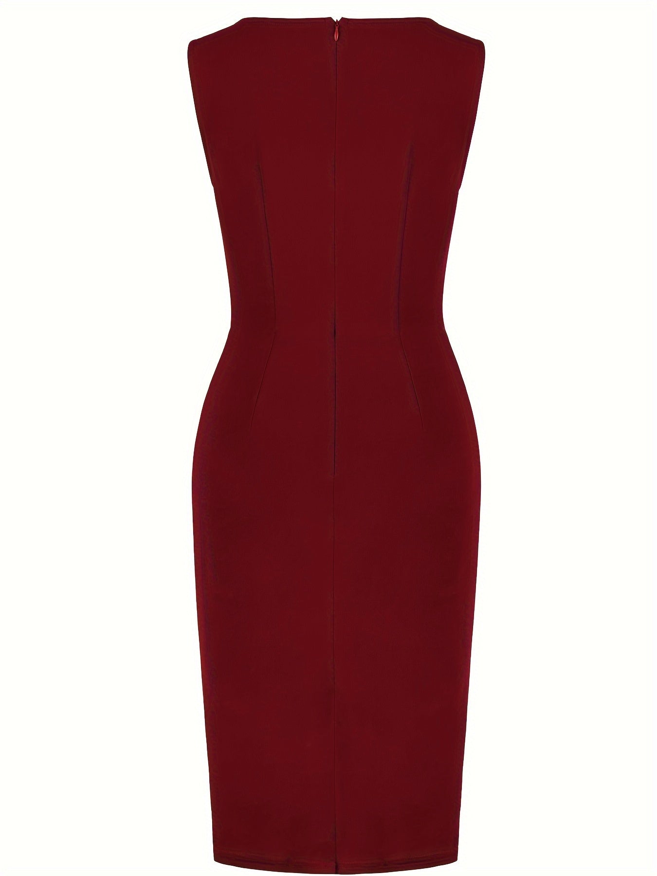 Women’s Wrap Dress – Sleeveless V-Neck – Asymmetrical Hem – Elegant & Flattering Fit