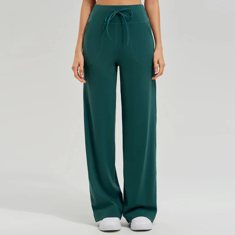 Isla High Rise Wide Leg Wide Leg Pants | Drawstring Waist Side Pockets Pants