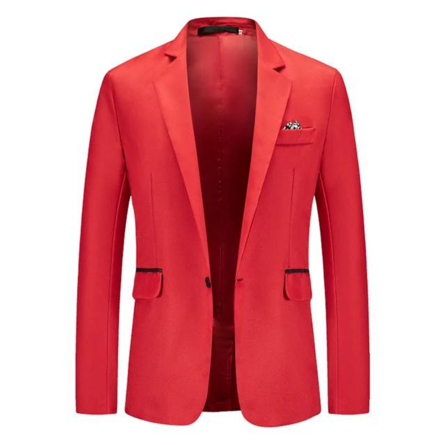 Men's Blazer – Tailored Slim Fit – Breathable Blend – Single Button – Notched Lapel