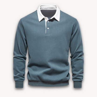 Men’s Polo Sweater – Soft Knit – Regular Fit – Long Sleeve Smart Casual Top