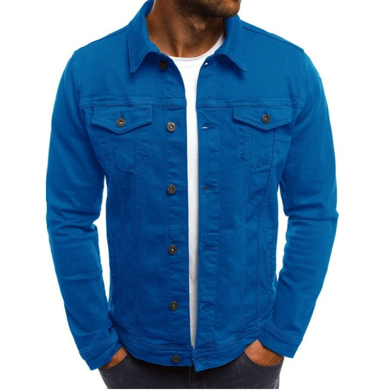 Men’s Denim Jacket – Structured Regular Fit – Button-Up – Chest Pockets – Durable Fabric